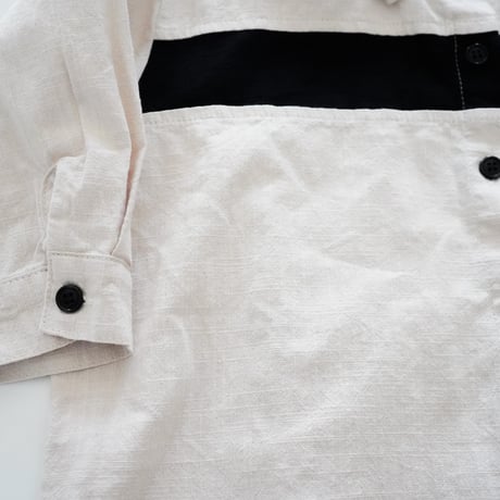 two-tone  button shirt (2614)