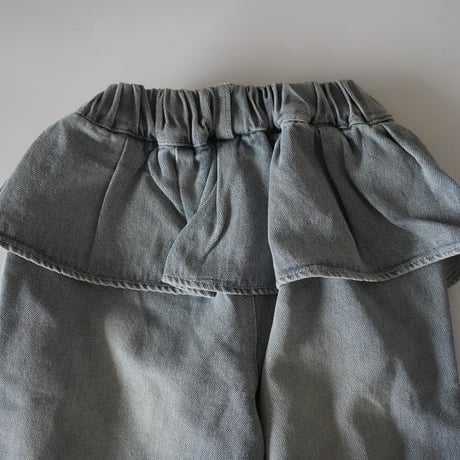 waist frill denim pants (2577)