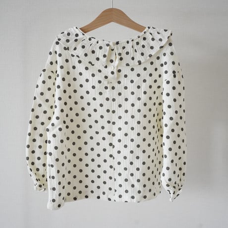 ruffle collar dot blouse (2510)