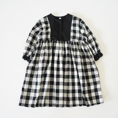 niko two-tone  check dress "キッズサイズ” (2566)