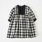 niko two-tone  check dress \"キッズサイズ” (2566)