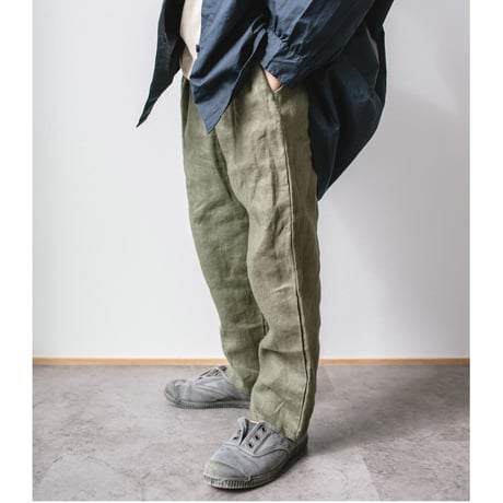 earth color linen pants  (2310)