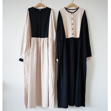 niko two-tone dress ”ママサイズ”  (1480)