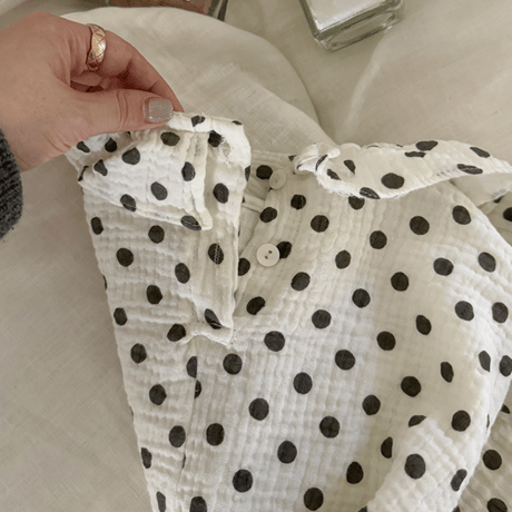 ruffle collar dot blouse (2510)