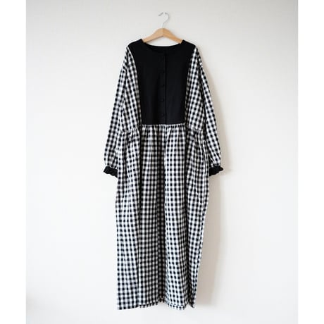 niko two-tone check dress (1477)