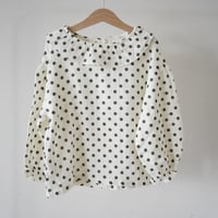 ruffle collar dot blouse (2510)