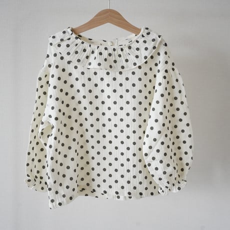 ruffle collar dot blouse (2510)