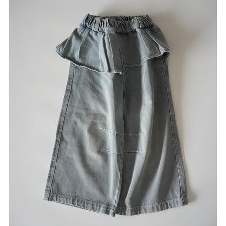 waist frill denim pants (2577)