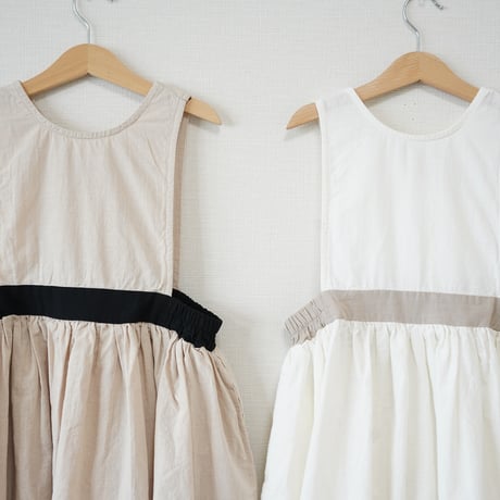 niko ２way one-piece [ white ＆ beige ]  (2531)