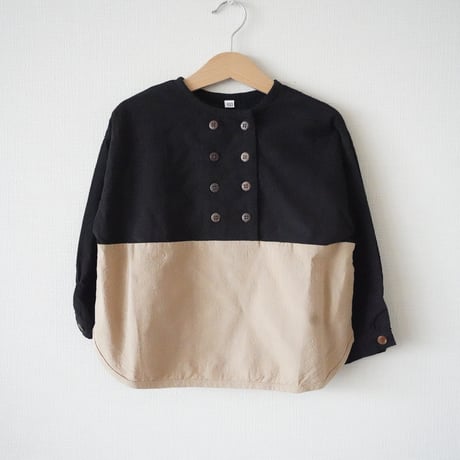 two-tone button niko pullover  (2437)