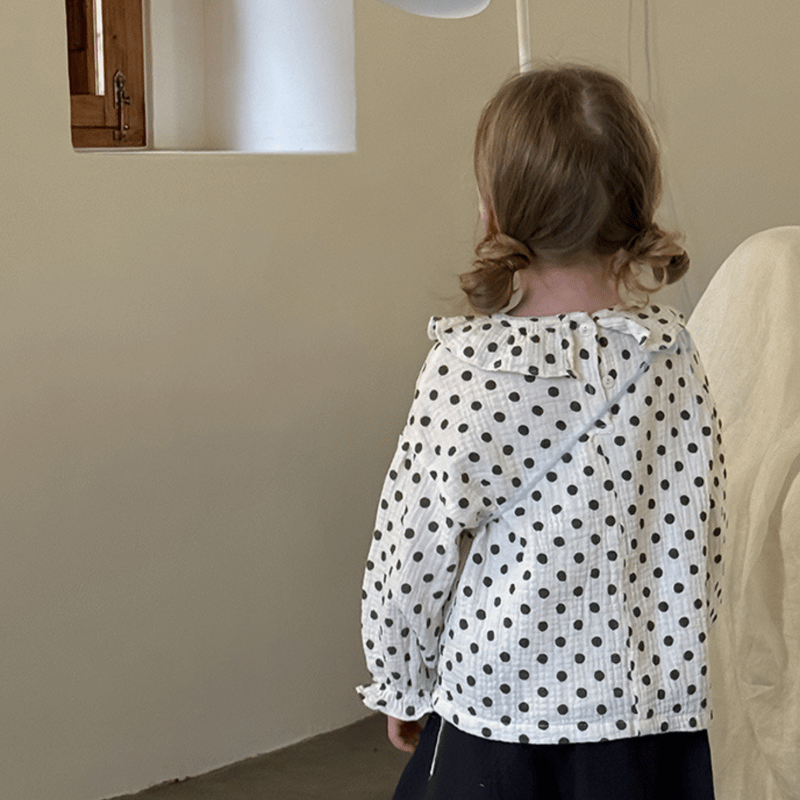 ruffle collar dot blouse(2510) | nikomake