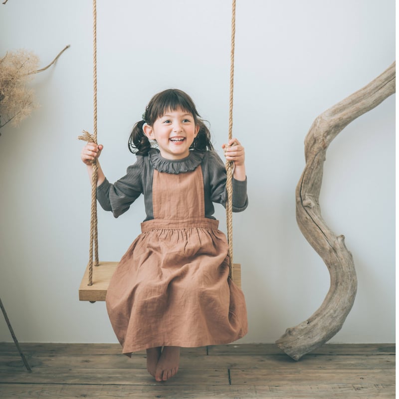 natural apron one-piece (2314) | nikomake 