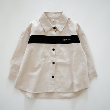 two-tone  button shirt (2614)