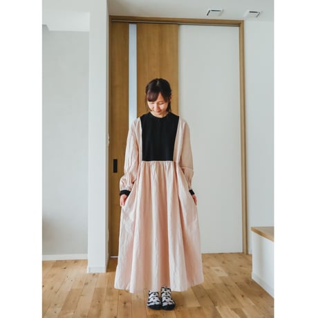 niko two-tone dress ”ママサイズ”  (1480)