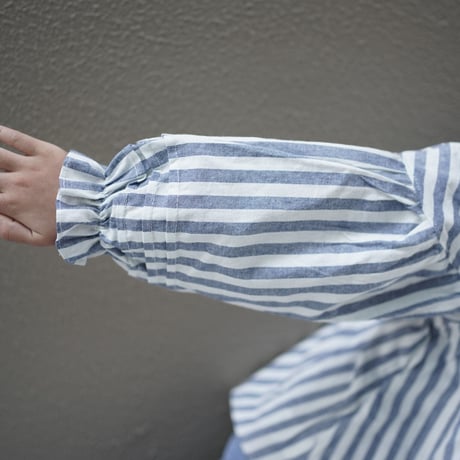 stripe frill blouse  "kids & mom"   (2383)