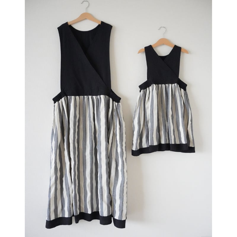 niko 2way one-piece [ check ＆ stripe ] (2554)