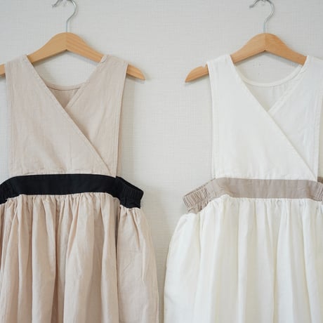 niko ２way one-piece [ white ＆ beige ]  (2531)