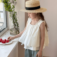 ruffle sleeveless blouse (2644)