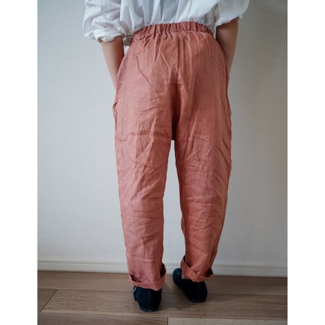 earth color linen pants  (2310)