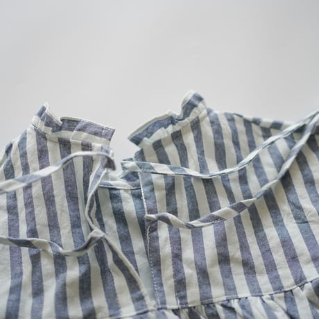 stripe frill blouse  "kids & mom"   (2383)