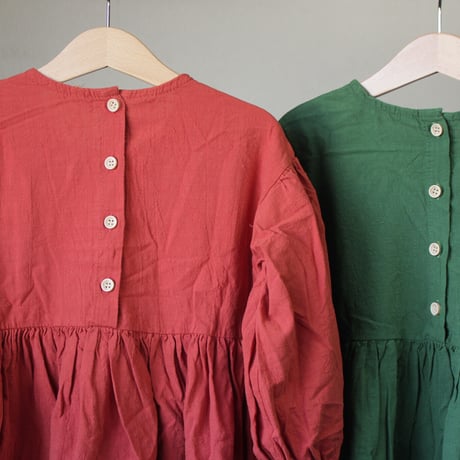 puff sleeve  long one-piece  (1005)