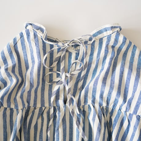 stripe frill blouse  "kids & mom"   (2383)