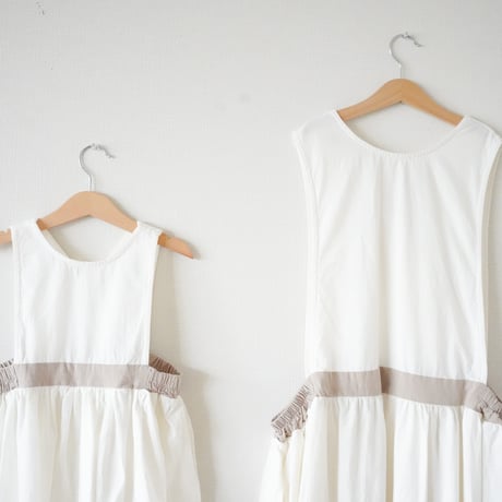 niko ２way one-piece [ white ＆ beige ]  (2531)
