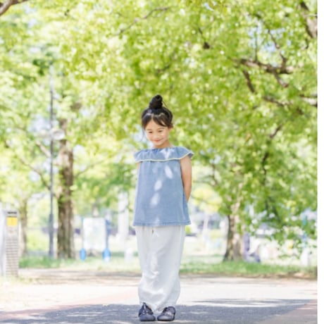 Cotton Balloon Pants with Lace Hem (2630)