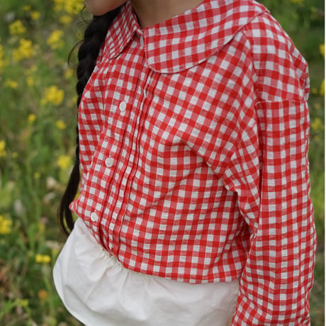 triangular collar blouse(2513)