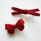 red ribbon hair clip (2609)