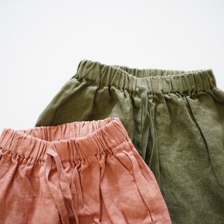 earth color linen pants  (2310)