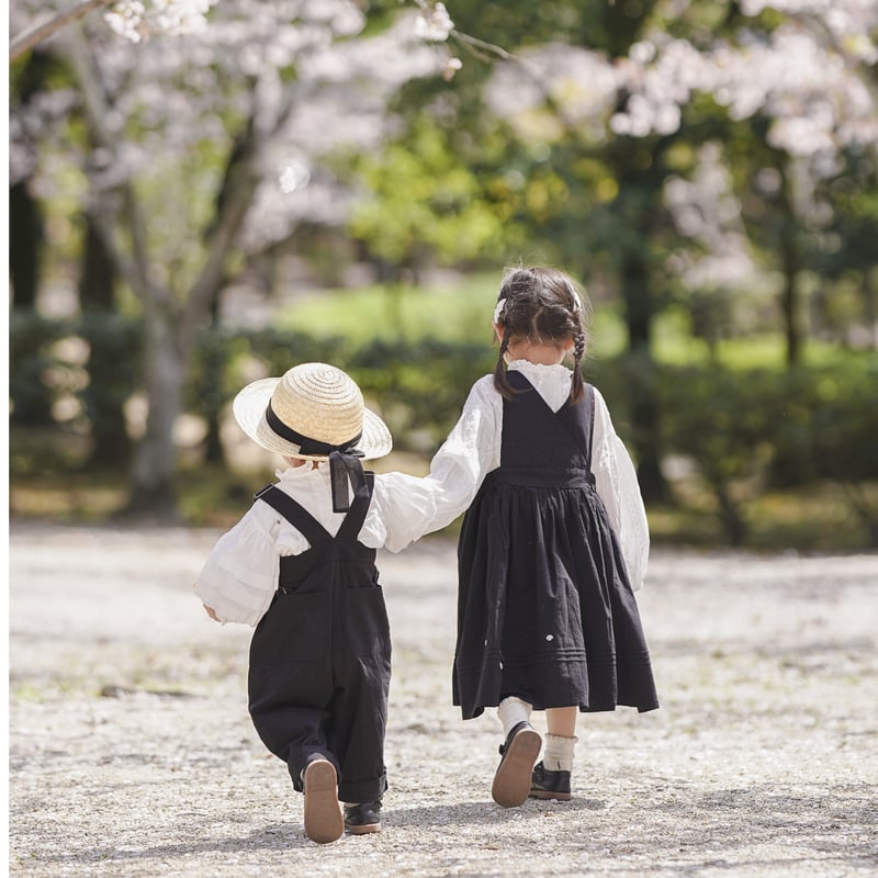 Baby✦ユキノナミダヒメ黒ワンピース&リボンカチュSet. フロッキープリント Baby✦ユキノナミダヒメ黒ワンピース&リボンカチュSet