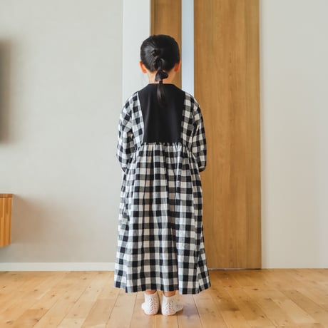 niko two-tone  check dress "キッズサイズ” (2566)