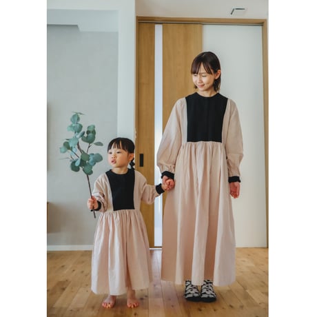 niko two-tone dress ”ママサイズ”  (1480)
