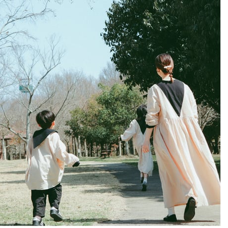 niko two-tone  triangle dress "ママサイズ” (2612)