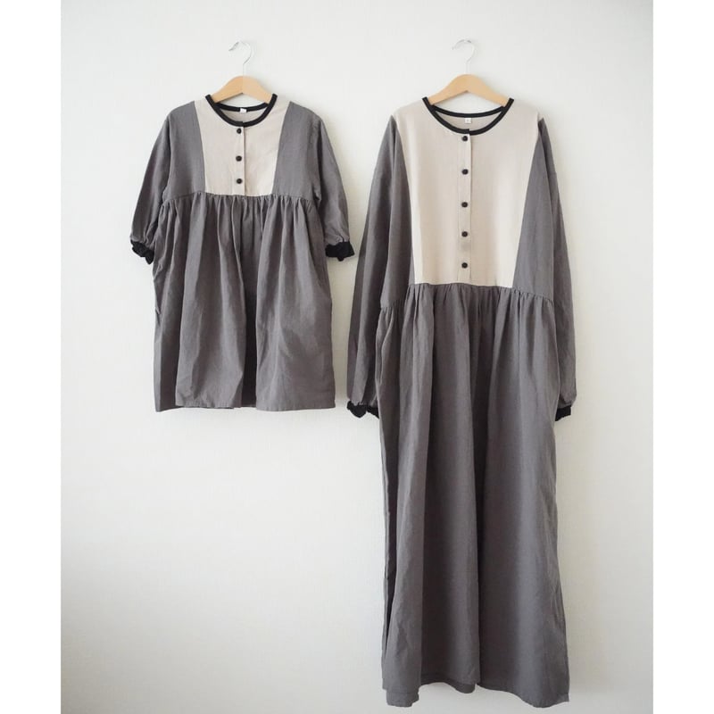 ミカンコ様　ワンピ2枚おまとめ niko two-tone dress（2440） | nikomake