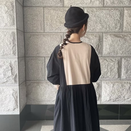 niko two-tone dress ”ママサイズ”  (1480)