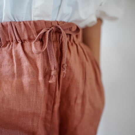 earth color linen pants  (2310)