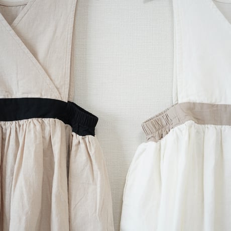niko ２way one-piece [ white ＆ beige ]  (2531)