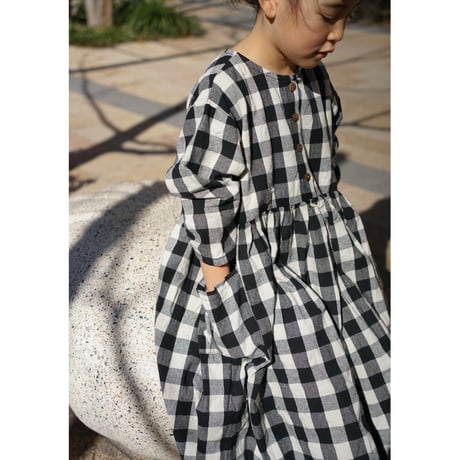 block check dress (2501)