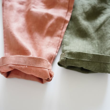 earth color linen pants  (2310)