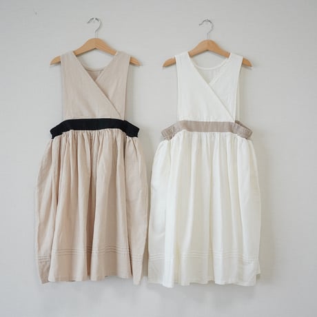niko ２way one-piece [ white ＆ beige ]  (2531)