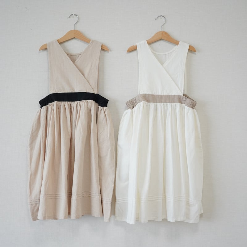 niko 2way one-piece [ white ＆ beige ] (2531) |