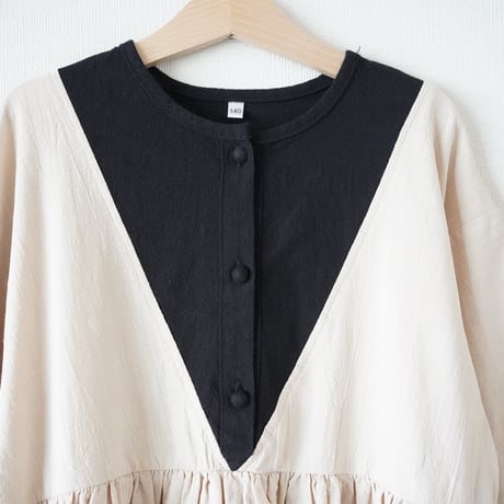 niko two-tone triangle dress "キッズサイズ” (2611)