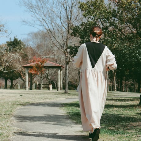 niko two-tone  triangle dress "ママサイズ” (2612)