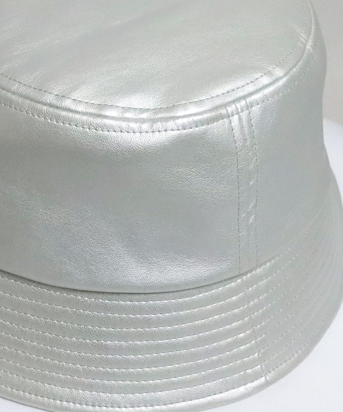 シルバー バケットハット バケハ フェイクレザーバケットハット /シルバー | Confirm/コンファーム