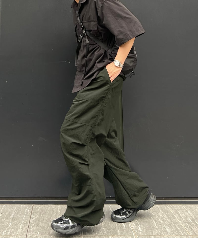goa(ゴア)パラシュートパンツ カーゴパンツ カーキ y2k goa(ゴア) 00's archive parachute pants アーカイブ
