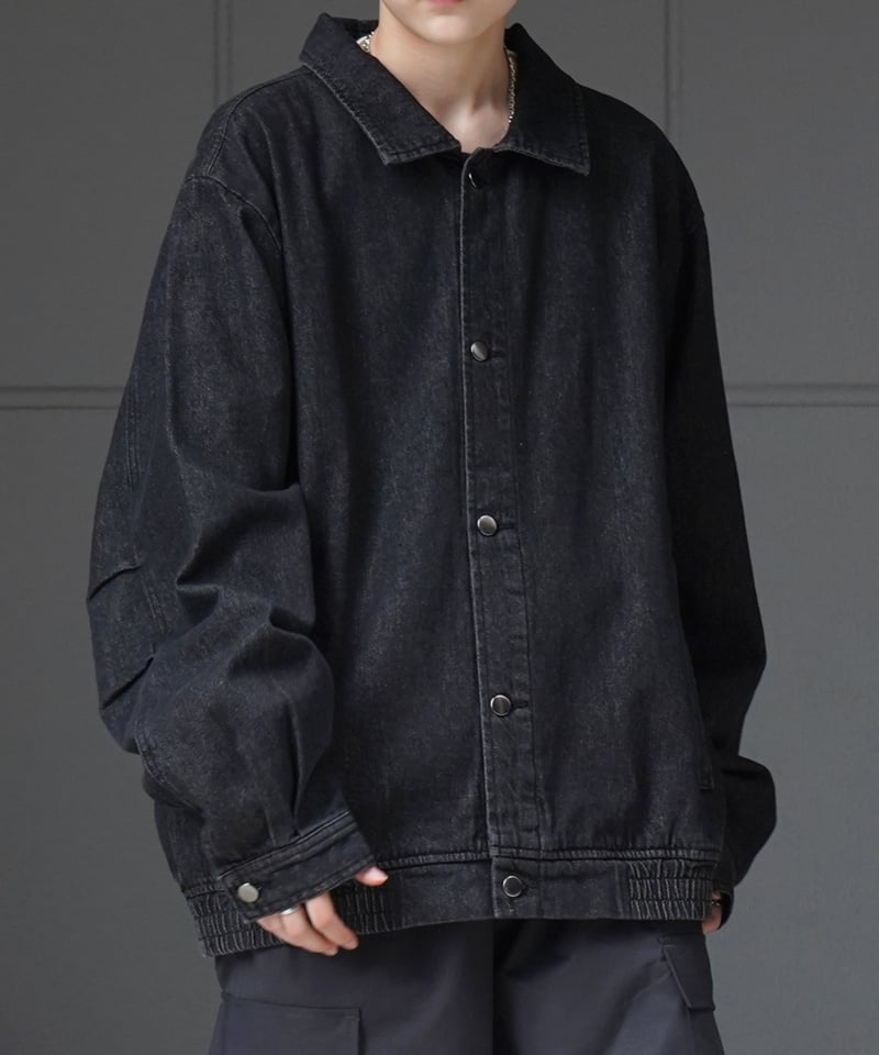 12oz】ワイドシルエットヴィンテージライクデニムジャケット L