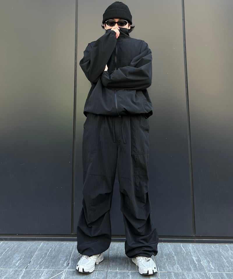 willfully ナイロンパラシュートパンツ カーゴパンツ カーゴパンツ ナイロン パラシュートパンツ ドロスト レディース