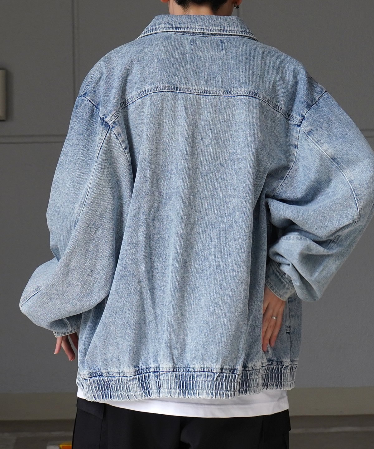 RBTXCOケミカルウォッシュビッグデニムsax RBTXCOケミカルウォッシュビッグデニムsax